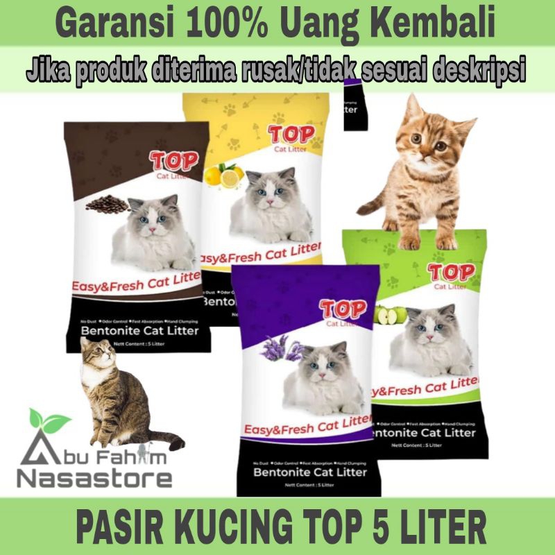 PASIR KUCING TOP 5 LITER AROMA WANGI RASA KOPI, LEMON, APEL, LAVENDER