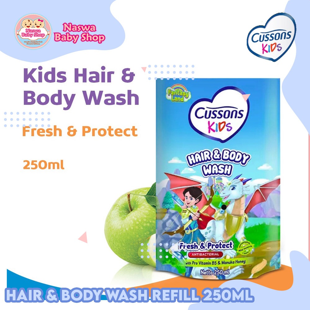 Cussons Kids Shampoo & Sabun Mandi Anak 2in1 Refill 250ml