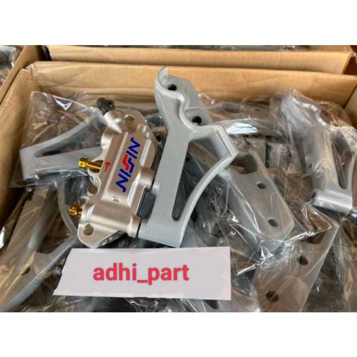 GROSIR BREKET KALIPER RX KING LAMA DUDUKAN BREKET KALIPER NISSIN 4P DISC 300MM