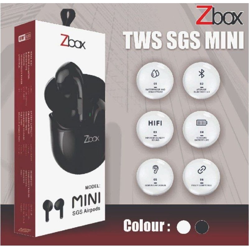 EARPHONE BT TWS ZBOX SGS MINI | HF BT TWS ZBOX