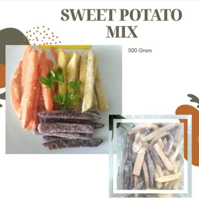 

Sweet Potato Color / Ready to Fry / Frozen Food/ Kentang Goreng