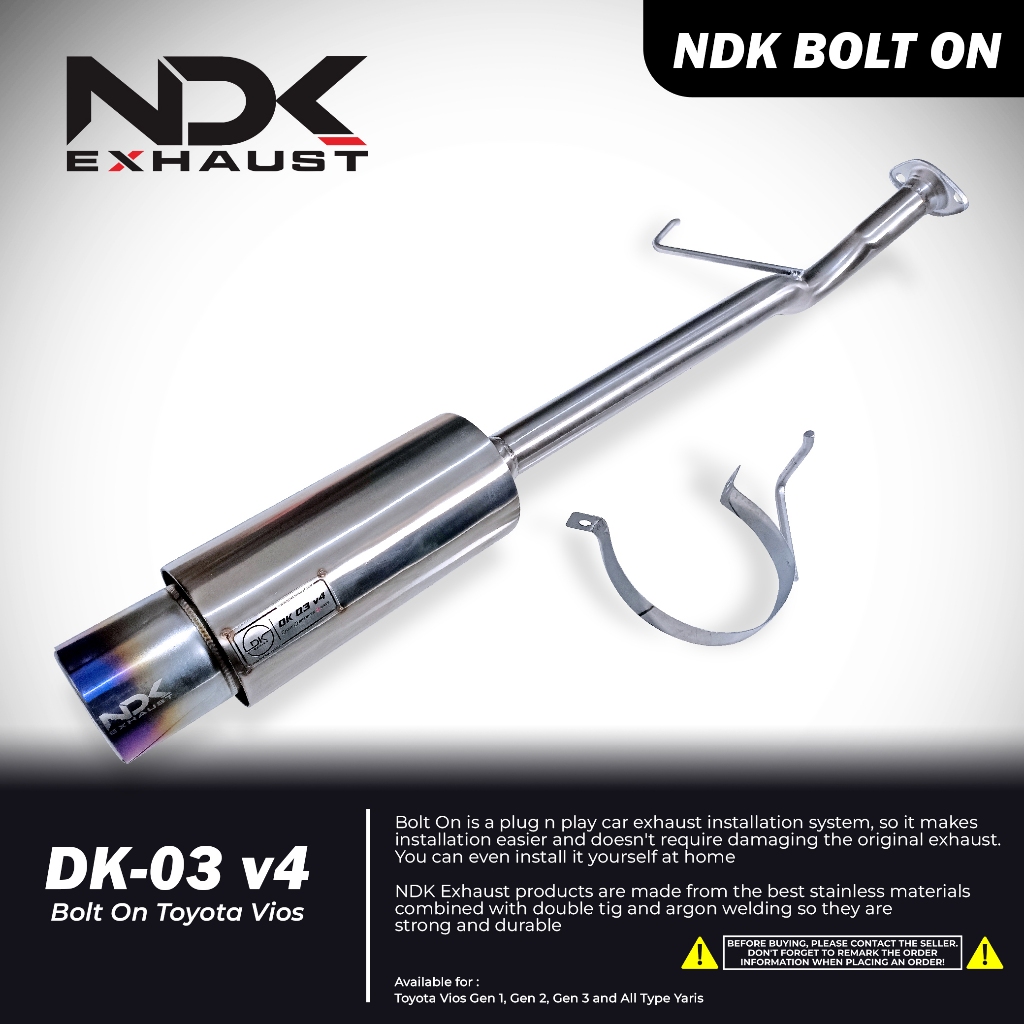 NDK KNALPOT BOLT ON UNIVERSAL MUFFLER VARIAN NDK KNALPOT BOLT ON VIOS YARIS XPANDER NDK EXHAUST