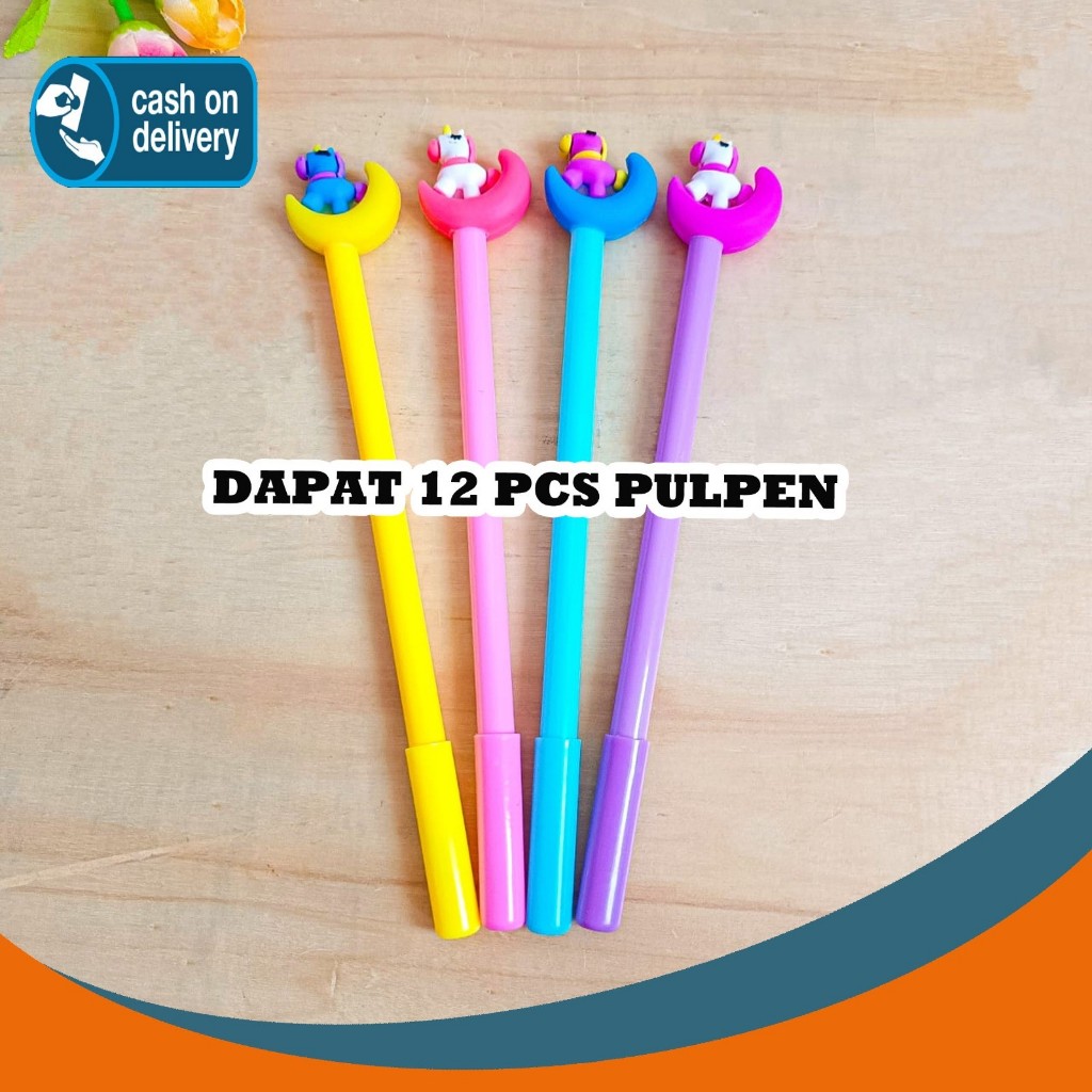 

SELUSIN (12 PCS) PEN UNICORN BULAN SABIT MOON LUCU GEL PULPEN KARAKTER UNIK MURAH PULPEN PENA BOLPEN ALAT TULIS BOLPOIN UNIK IMUT MURAH PEN GEL KARAKTER LUCU MURAH PENA