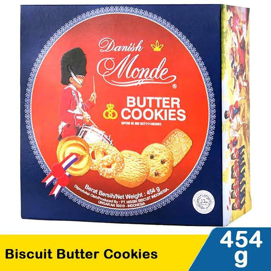 

Monde Butter Cookies 454 gram Danish Kukis Mentega