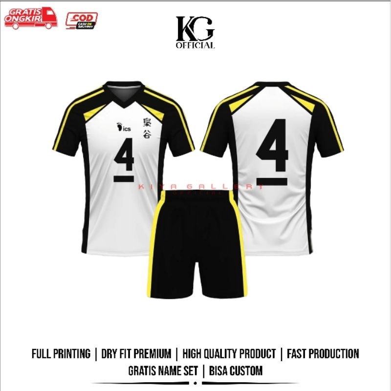 Jersey Futsal & Football Motif Anime Haikyu Fukurodani Full Printing