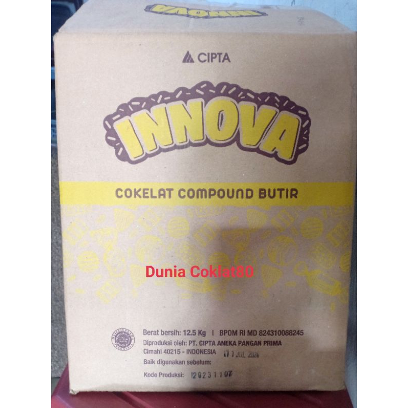 

Coklat meses Innova dus kuning kemasan karton 12,5kg