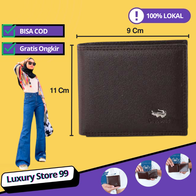 DOMPET PRIA BUAYA KEREN SINTETIS HITAM LIPAT LOOTHER.CO DOMPET PRIA MURAH KEREN BAHAN KULIT SINTETIS
