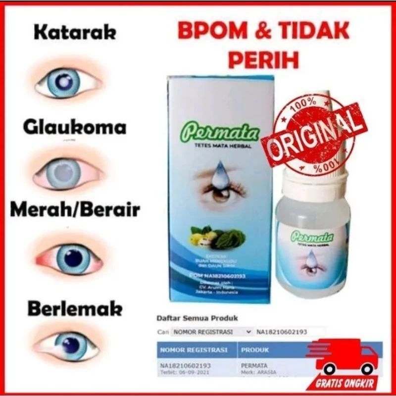 (Bisa Cod) tetes mata permata herbal original/tetes mata katarak -tetes mata herbal -tetes mata perm