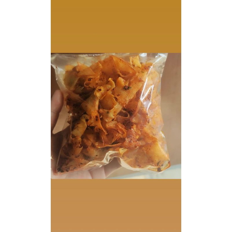 

keripik asin/pedas asin