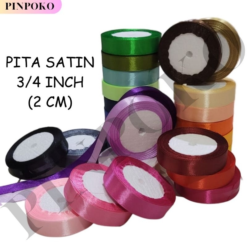 

Pita satin 2 cm atau 3/4 inch
