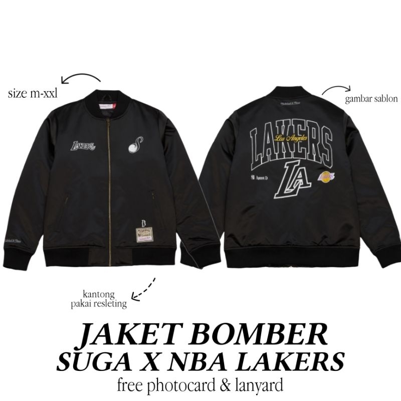 JAKET BOMBER SUGA  - FREE PHOTOCARD - LANYARD - SIZE M-XXL