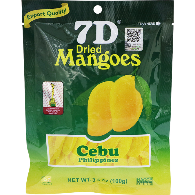 

7D Dried Mango Cebu Filipina Philippines size 100gr