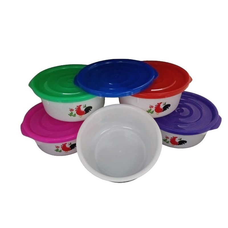 MANGKOK PLASTIK AYAM JAGO/MANGKOK TUTUP/MANGKOK SAYUR