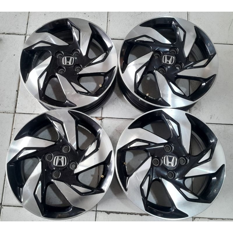 Velg Mobil Ori Honda Mobilio RS Ring 15 Pcd 4x100 Black Polis Buat Brio ayla Sigra City Jazz lama