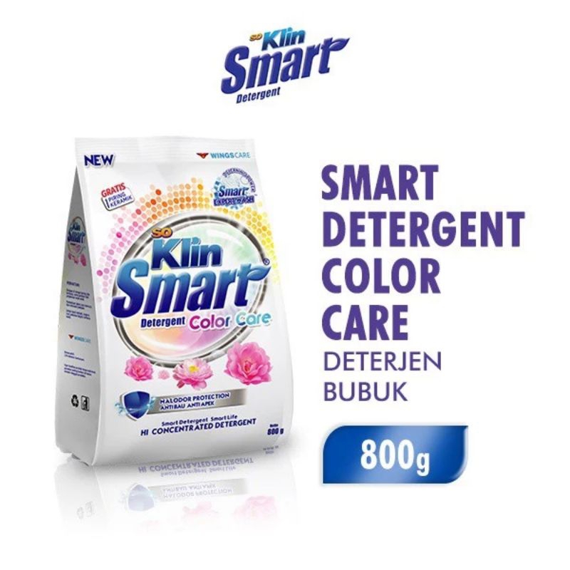 SOKLIN SMART DETERGENT 800gr gratis piring kramik