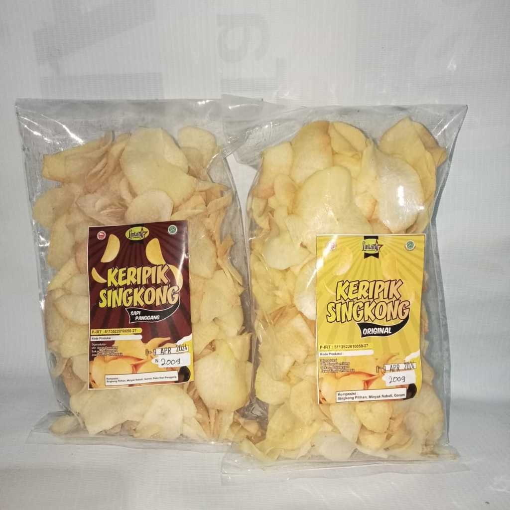 

kripik keripik singkong 200gr enak gurih manis empuk balado krenyes