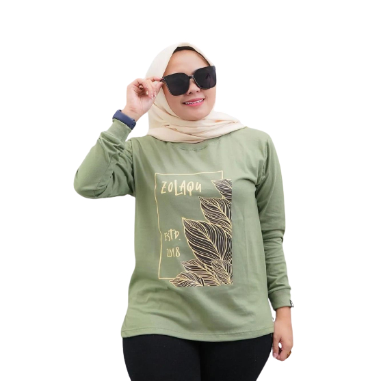 Atasan Wanita Kekinian | Fashion Wanita | Kaos Tangan Panjang Wanita I Zolaqu Ori Terbaru Zolaqu Kao