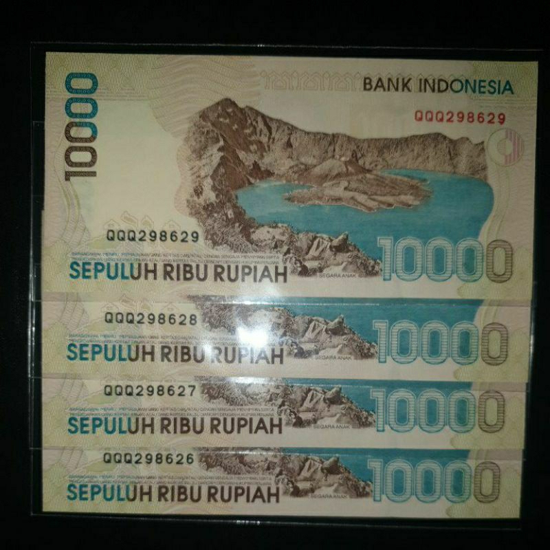 Uang Kuno 10000 Tjut Nyak Dien dengan Prefik Solid "QQQ"