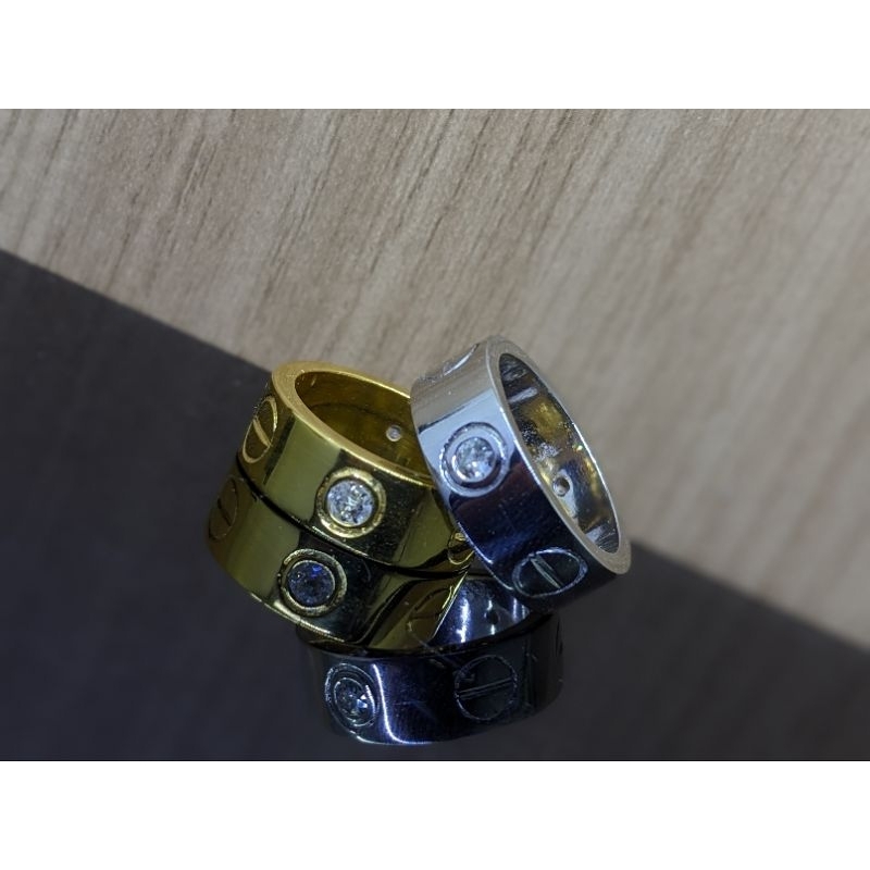 CINCIN PERAK BERLIAN - CINCIN SILVER BERLIAN ASLI