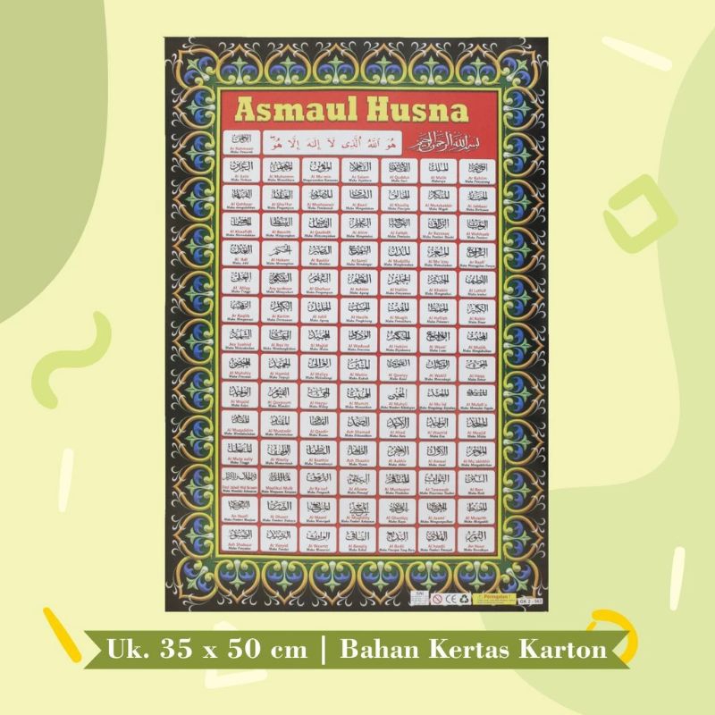 

Poster Edukasi Anak Mengenal Asmaul Husna