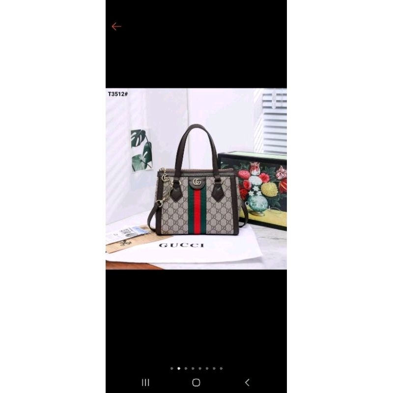 Tas Gucci Ophidia GG Pvc Small Tote Sling Bag
