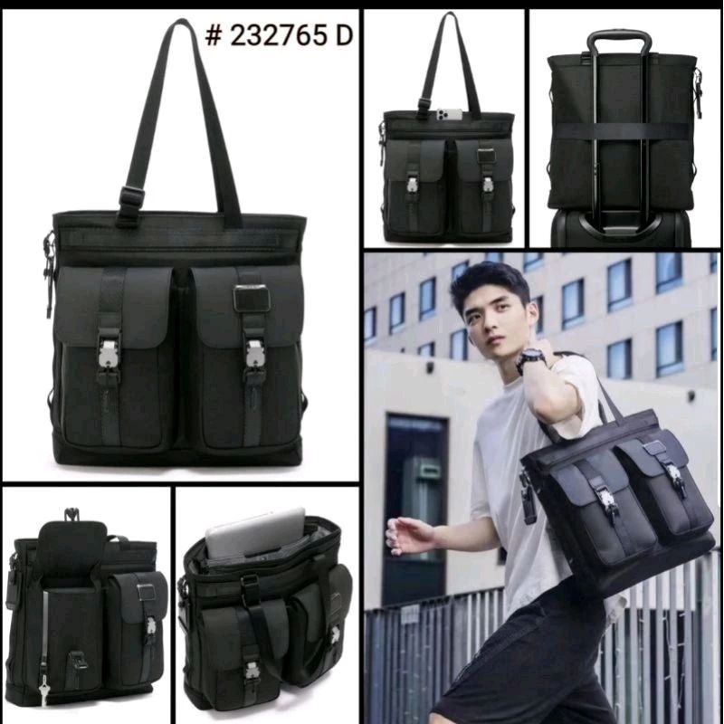 TAS TUMI ALPHA BRAVO LIAISON TOTE BAG BLACK BAHAN IMPORT PREMIUM QUALITY