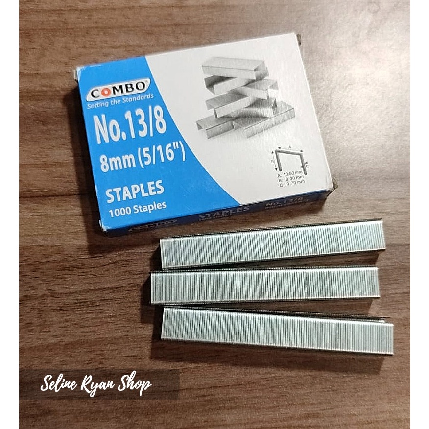 

1000 PCS Isi Stapler / Staples Tembak Gun Tacker COMBO No. 13/6 & 13/8