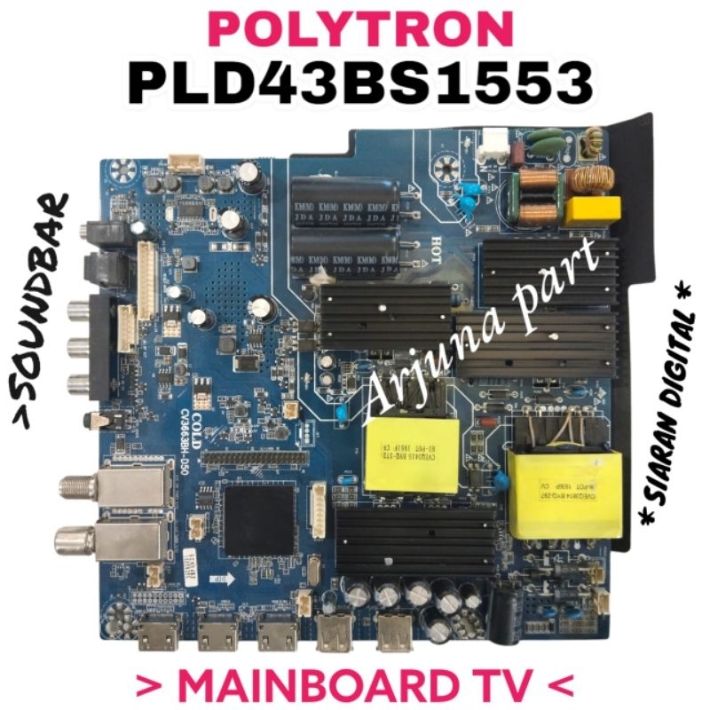 Mainboard TV Polytron PLD 43BS1553 - MB TV Polytron PLD 43BS1553 - 43BS1553 - MB 43BS1553