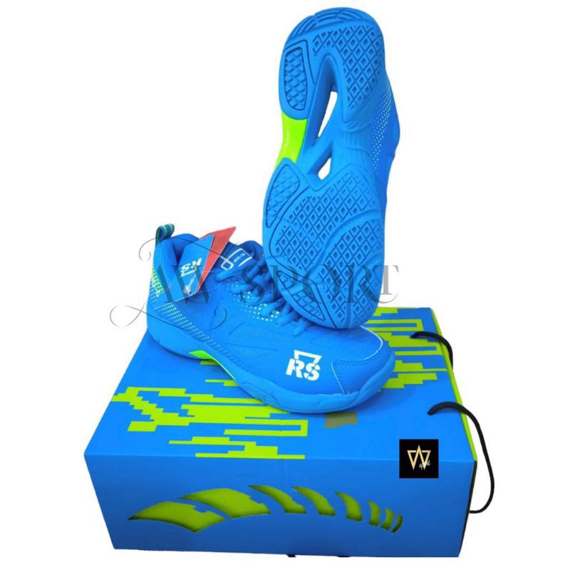 Sepatu Badminton RS SND 06 Biru/Lemon / Seaptu Bulutangkis Original