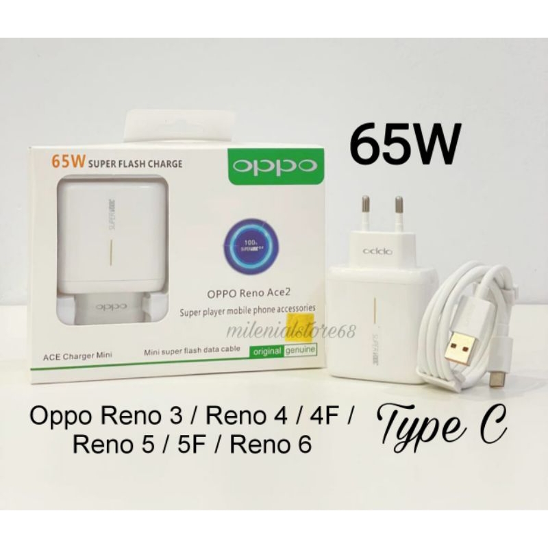 Casan Oppo 65W Original Type C Charger Oppo Reno 5/Reno 5f Usb C
