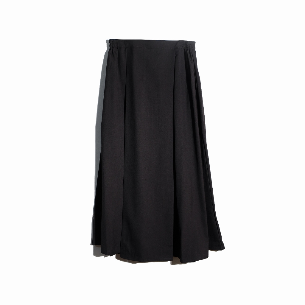 Rashawl Glana Box Pleated Skirt Black