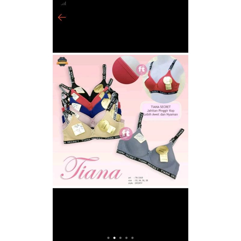 bra tiana secret tanpa kawat / bra list nyaman / bra tiana 489