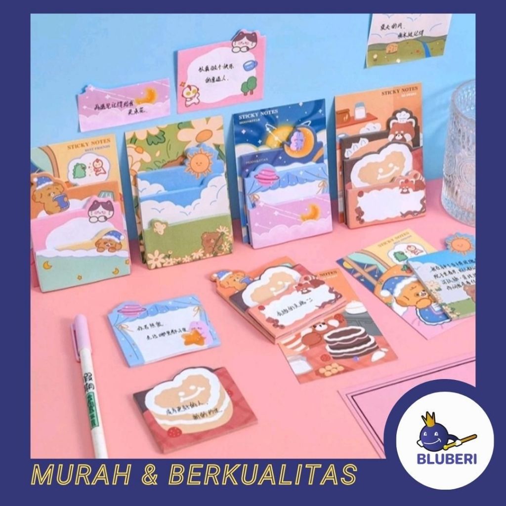 

BLUBERI | NOTEPAD SET MEMOPAD STICKY NOTES NP17