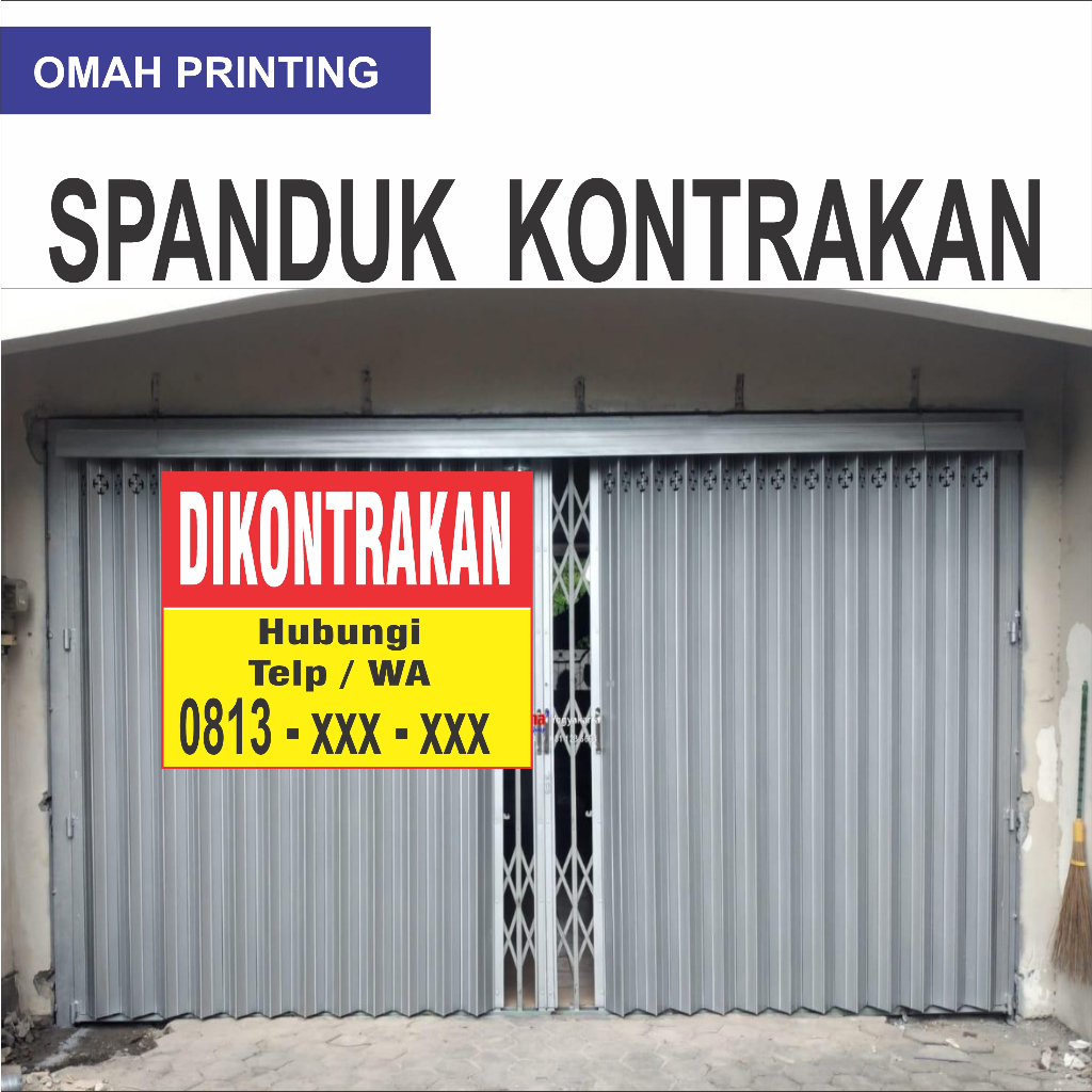 Spanduk Kontrakan / Disewakan / Rumah Toko I Banner MMT