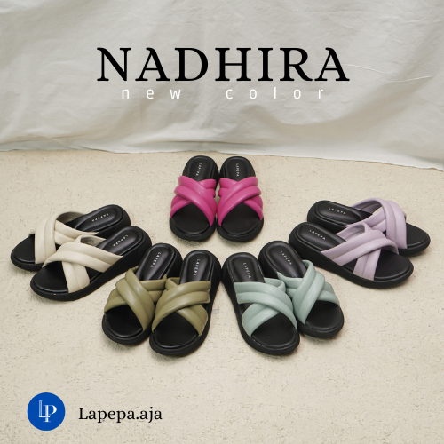 Lapepa NADHIRA Sandal Slop Wedges wanita