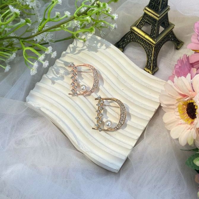 Bros Dada Bros Hijab Bros Huruf D Permata Mutiara Premium Cantik Aksesoris Hijab Wanita