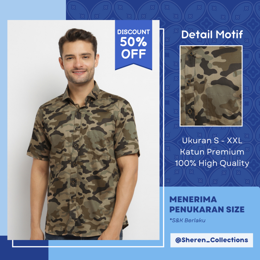 Carlos Moreno Kemeja Casual Pria Lengan Pendek - Tristan