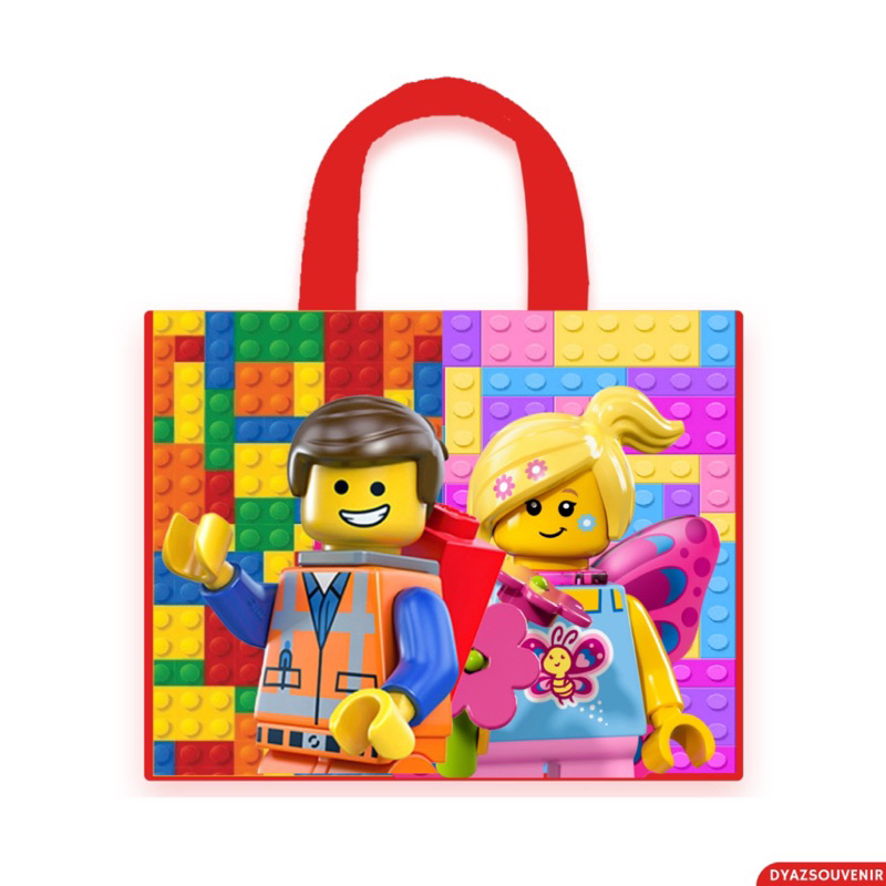 

Tas Ultah Lego Boy & Girl Goodiebag Souvenir New Hampers Totebag Kids Cute New