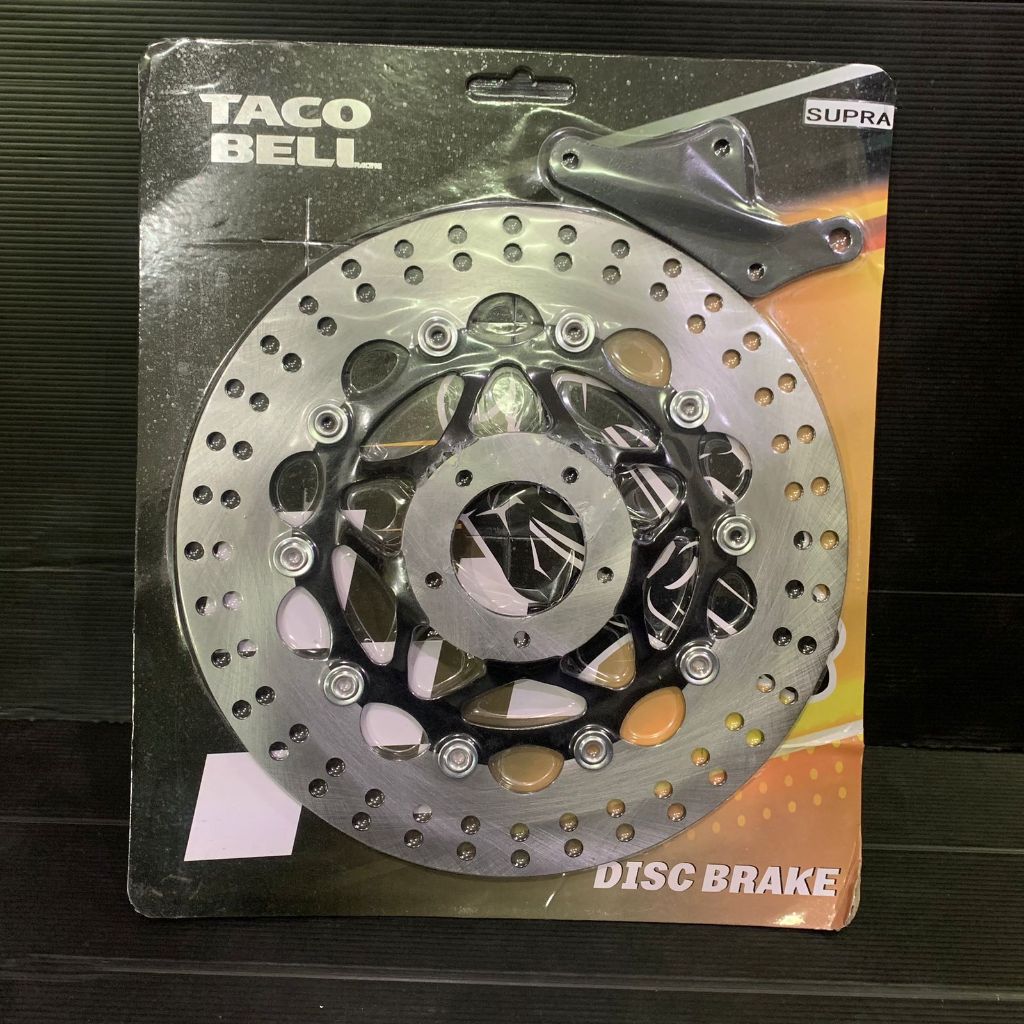 Piringan Cakram Supra X Lebar 300mm motif psm Bulat Tacobell set Bracket Kaliper Lubang 5 pnp GL Pro