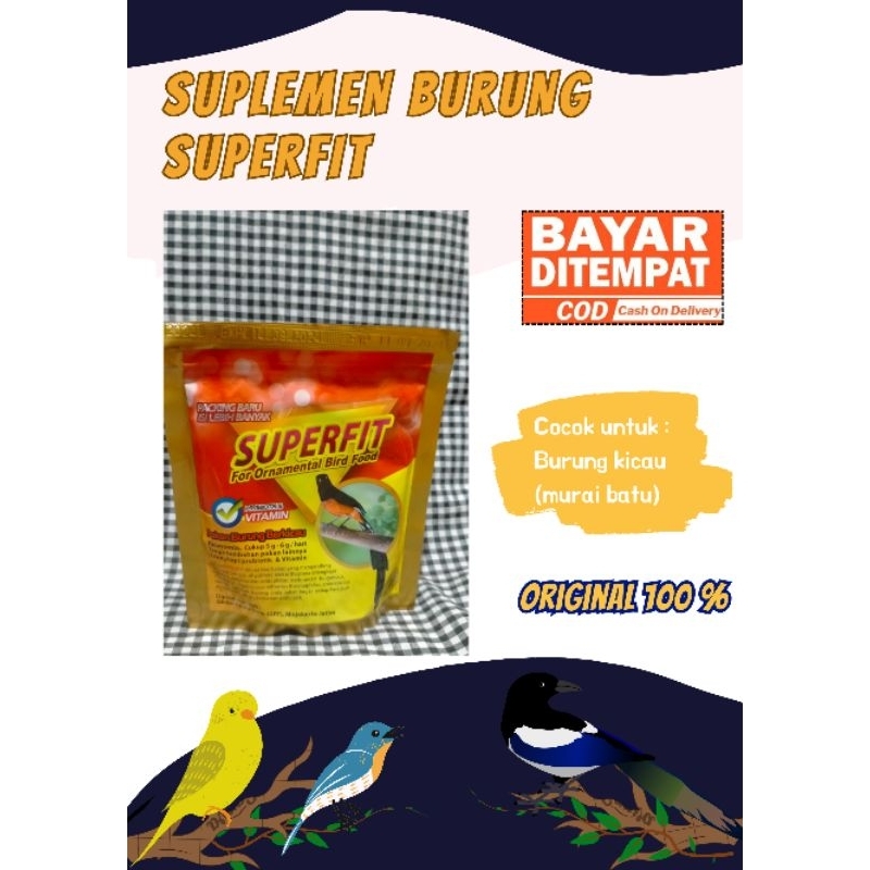 SUPERVIT Gold pur burung ringgi protein, pakan burung Murai