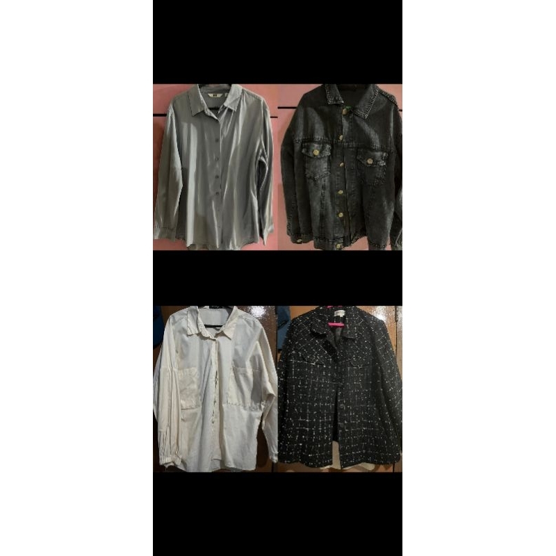 Kemeja Blouse Cewek // Blazer Tweed // Jaket Denim Cewek