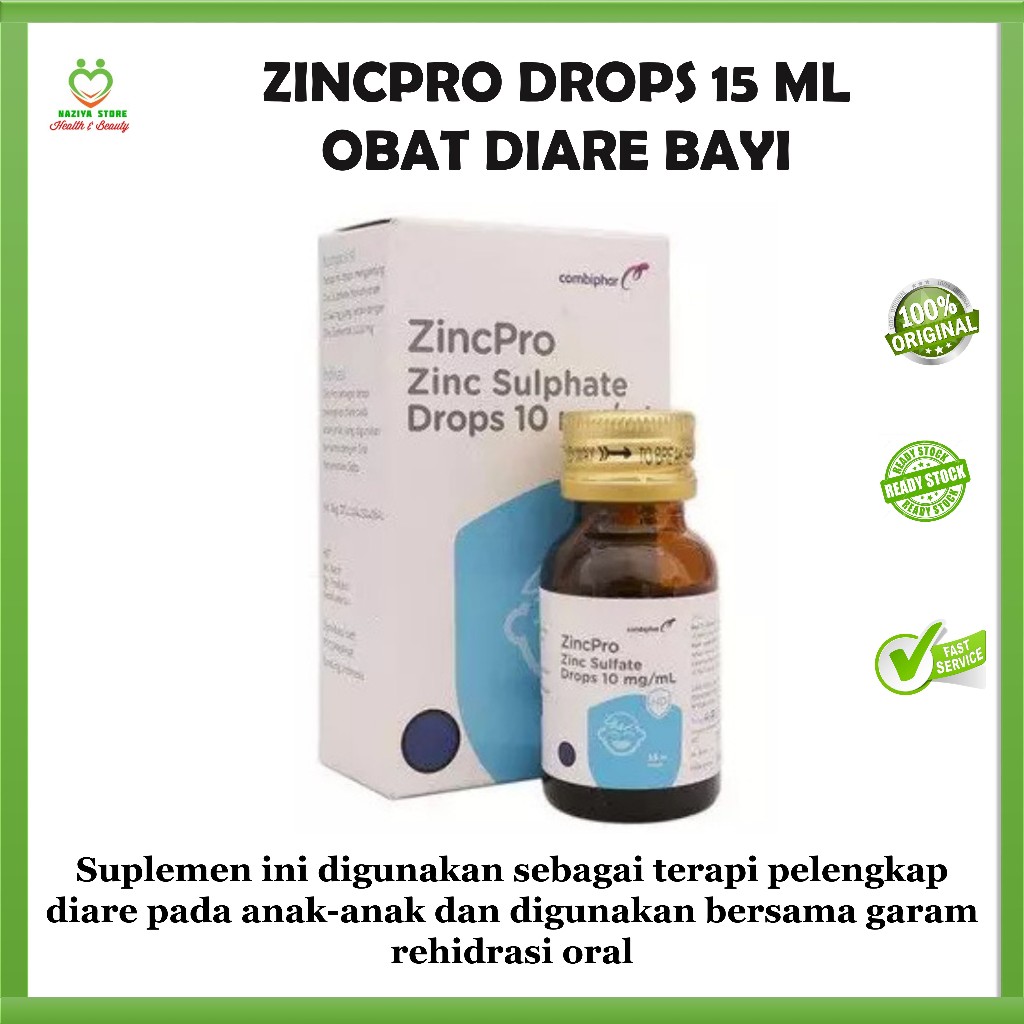 ZincPro Drops 15 ml - Obat diare bayi - Combiphar Zinc untuk Bayi dan Anak
