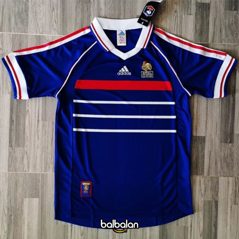Jersey Retro Prancis Home Piala Dunia 1998