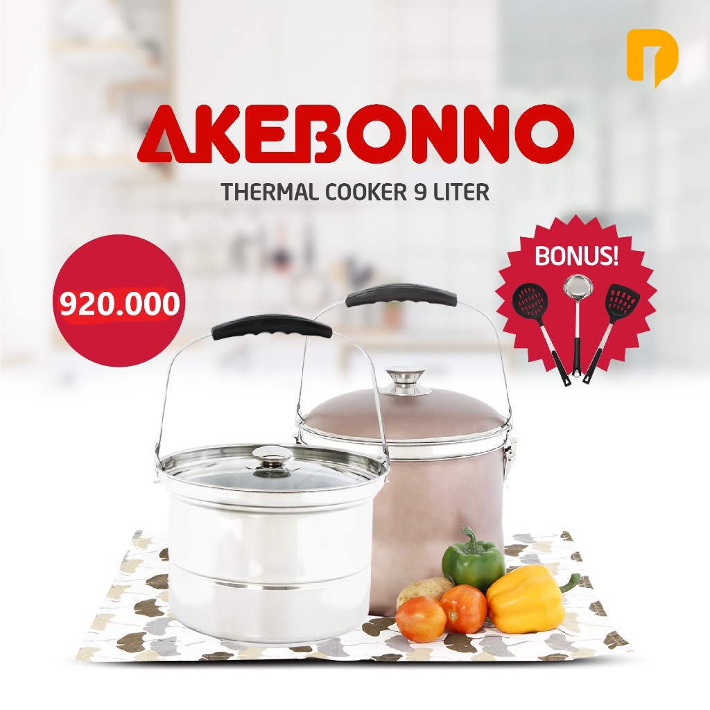 Akebonno Thermal Cooker 9 Liter