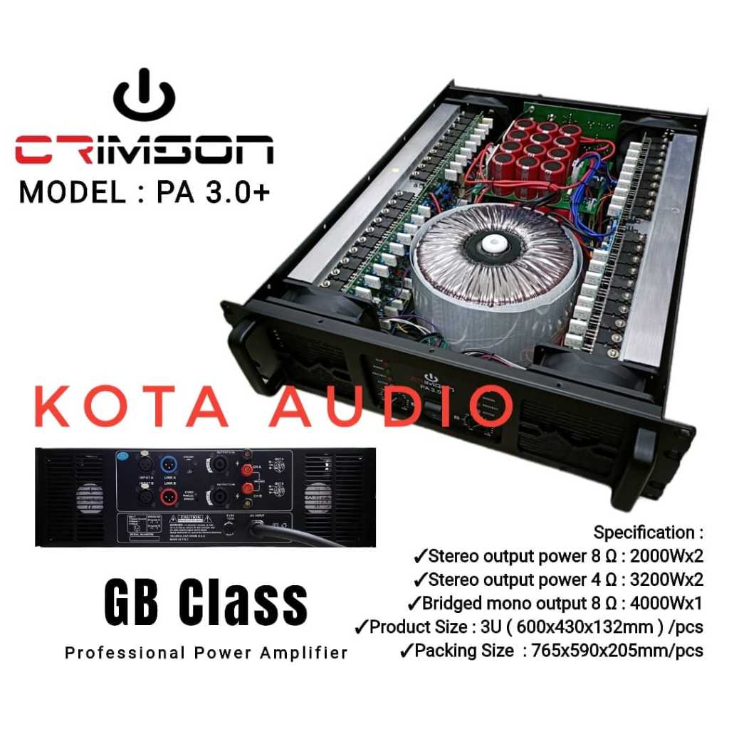 POWER AMPLIFIER CRIMSON PA 3.0+/ PA3.0+/ PA-3.0 + ORIGINAL