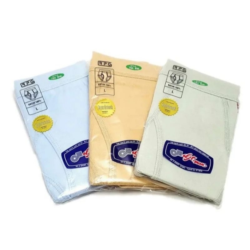 GROSIR 12PCS/1LUSIN CELANA DALAM PRIA GT MAN RPG 704BW S,M,LXL,JUMBO