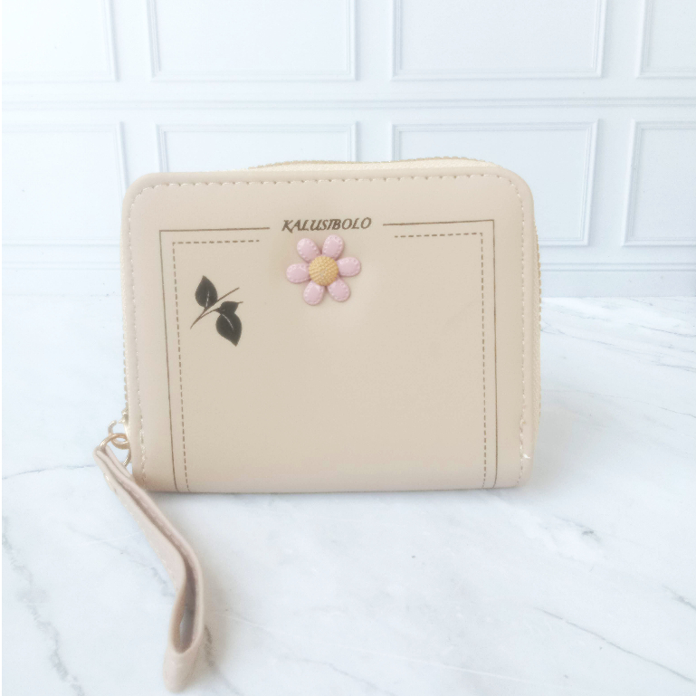 LAKUSO Dompet resleting Satu Kecil Dompet Koin PU Leather Wanita Dompet Murah #2209