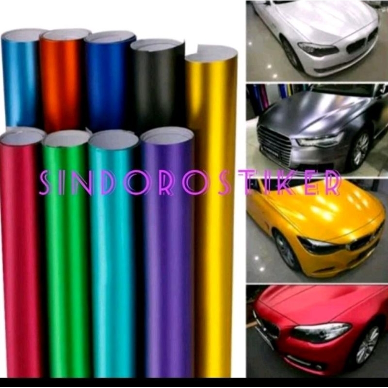 SKOTLET MOBIL WARNA CROM METALIC DOFF STICKER CROM DOFF METALIK SEKOTLET  METALIK DOFF SETIKER MOBIL