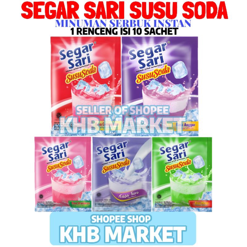 

Segar Sari Susu Soda 1 Renceng Isi 10 Sachet