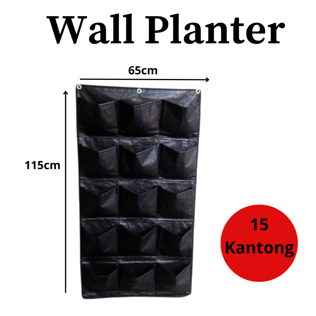 wall planter bag dinding 15 kantong
